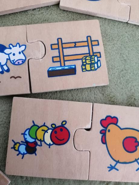 2 dielne drevené puzzle v drevenej krabičke, 