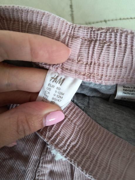 Zateplené nohavice hm 80, h&m,80