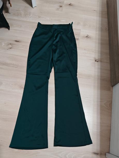 Saténové zelené nohavice m, m