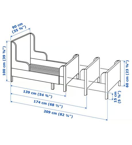 Detská rastúca posteľ ikea, šírka (cm): 80,dĺžka (cm): 200