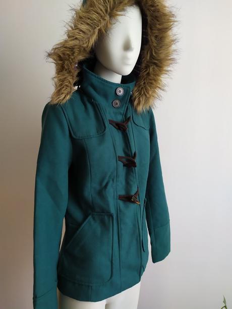 Zelený kabátik s kapucňou, stradivarius,m