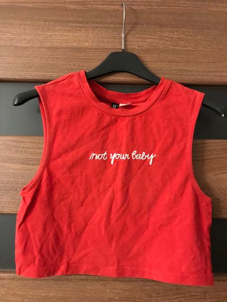 Tričko crop top, h&m,s