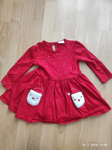 Vianočné šaty pre dievčatko, 92