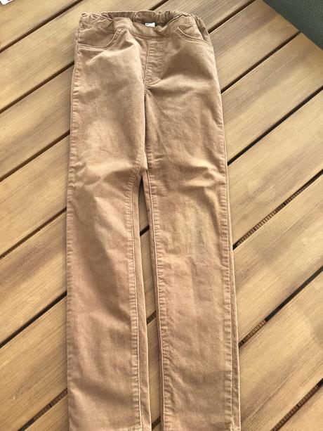 Hnedé jegginsy h&m 134cm, h&m,134