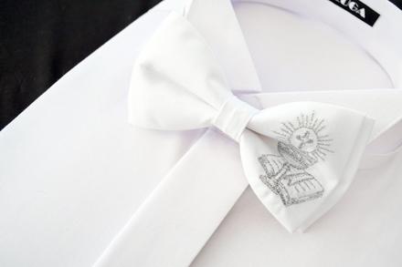 Detský motýlik na 1 sv. prijímanie strieborný, 