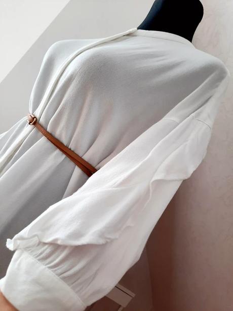 Ležérna biela halenka, l