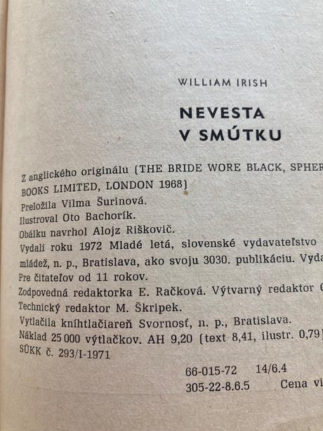 Nevesta v smútku william irish stopy (1972),