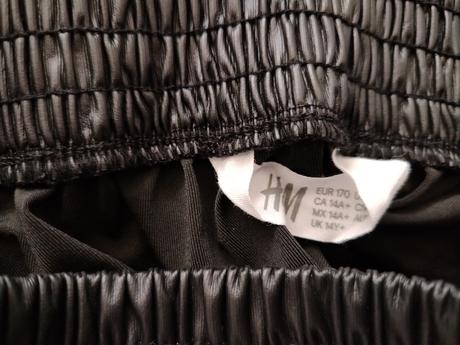 Koženková čierna sukňa, h&m,170