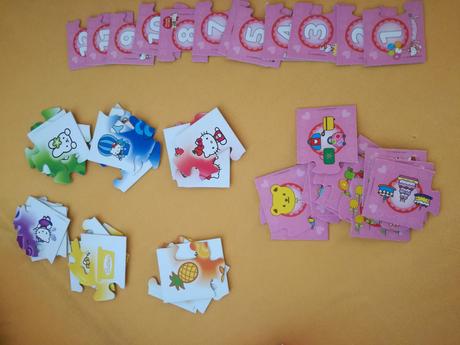 Skladačka - puzzle čísla a farby,