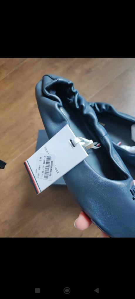 Dámske kožené balerínky, tommy hilfiger,38