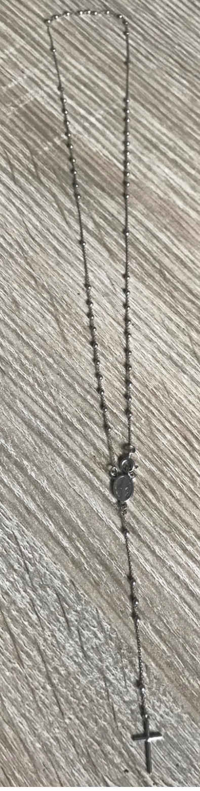 18 karátový ruženec biele zlato, 