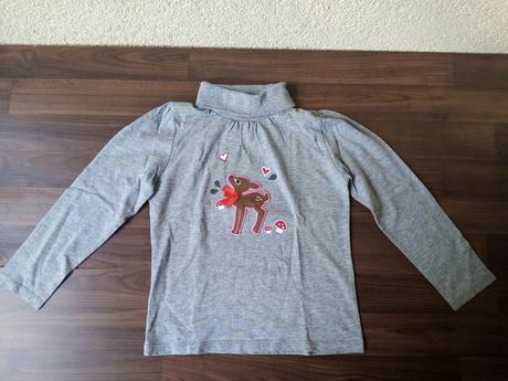 Fialový a šedý dievčenský rolák, h&m,110