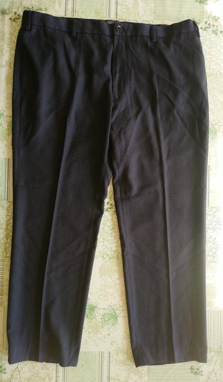 Pánske čierno modré nohavice marks&spencer, op 105, marks & spencer,xxl