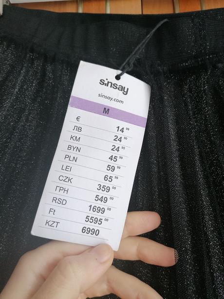 Plisovaná sukňa - nová, sinsay,m