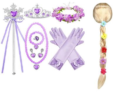 Set sada doplnky princezná rapunzel locika na vlás,