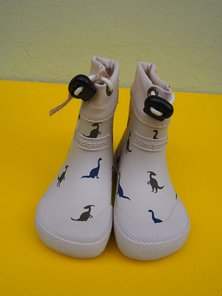 Detské barefoot gumáky bundgaard ivory dino, bundgaard,22 / 23