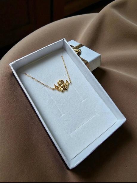 Pozlátený náramok anjel, 