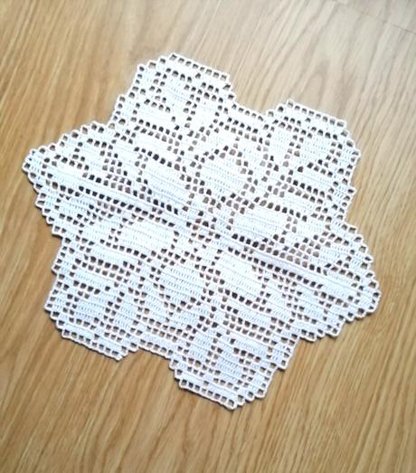 Filetová dečka "vločka", 