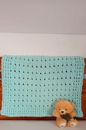 Mäkučká puffy detská deka do kočíka zelená, 