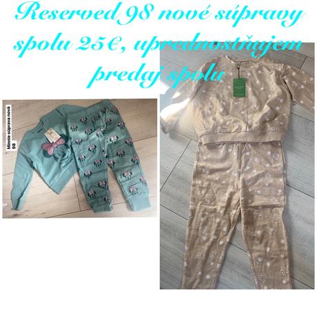 Teplákové súpravy kvetinková a minnie, reserved,98