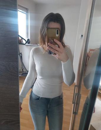 Biely jemný úpletový sveter, sinsay,32