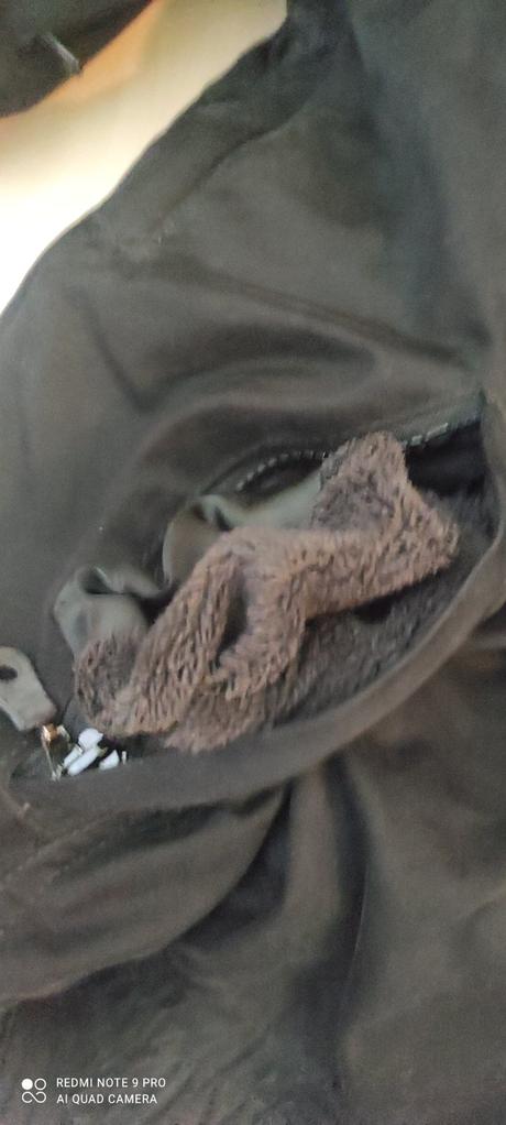 Zimná čierna bunda, fishbone,xl