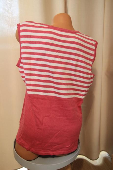 Bielo ružová pletená vesta, xl, xl