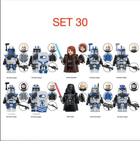 Rôzne figúrky star wars 8 (8ks) typ lego - nové,
