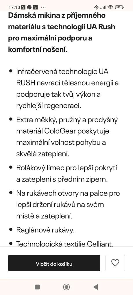 Funkčná mikina, under armour,m / s / xl