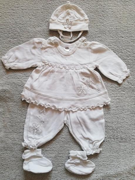 Súprava na krst, dievčatko, biele,56 aj 62, richelieu,56