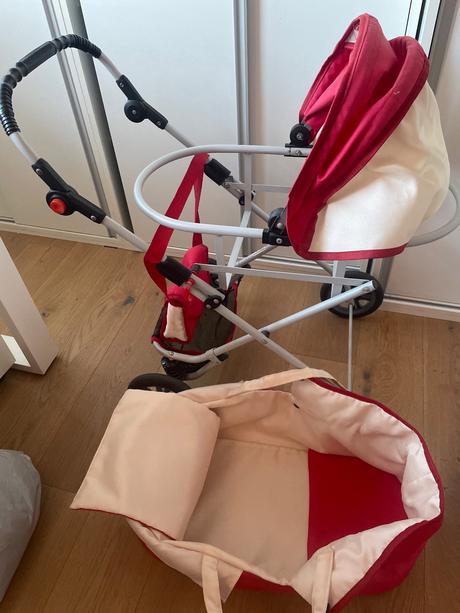 Retro detský kočík pre bábiky,