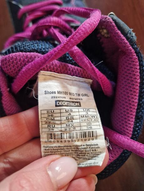 Dievcenske topanky, quechua,36