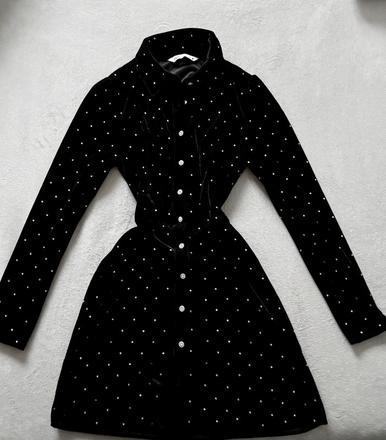 Velúrové šaty zara, zara,xs