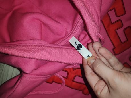 Dámska ružová mikina s kapucňou m, m