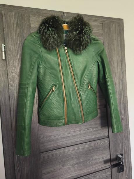 Kozena bunda s pravou kozusinkou max leather, s