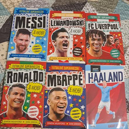 Knihy ronaldo, messi, lewandowski,mbappé, 