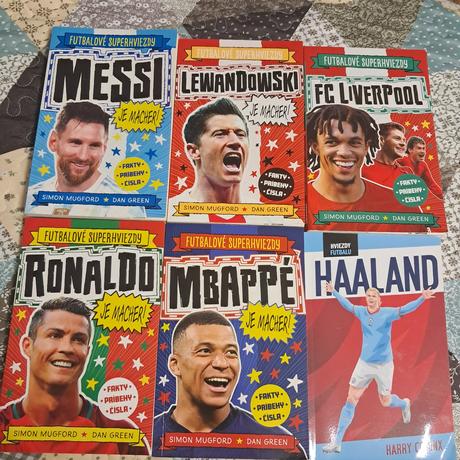 Knihy ronaldo, messi, lewandowski,mbappé, 