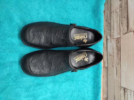 Rieker 40 - dámske kožené našuchovacie topánky s m, rieker,40