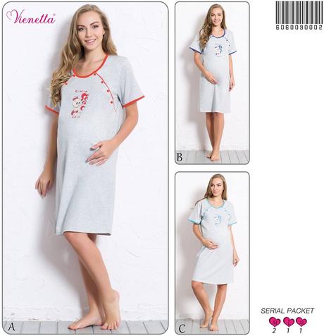 Materská nočná košeľa na kojenie bavlnená, vienetta secret,l / m / s / xl / xxl