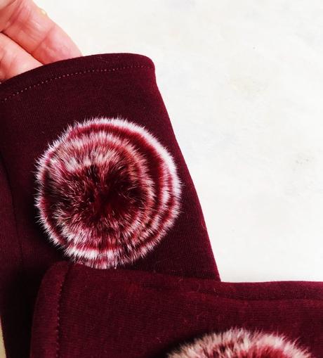 Luxusné zateplené rukavice s kožušinkou, l