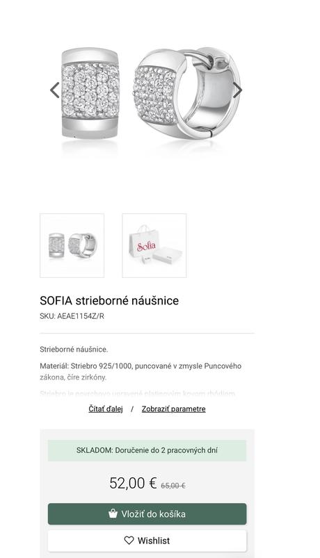 Strieborné krúžky sofia, 