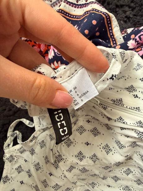 H&m mini letné farebne vzorovane šaty halter top, h&m,s