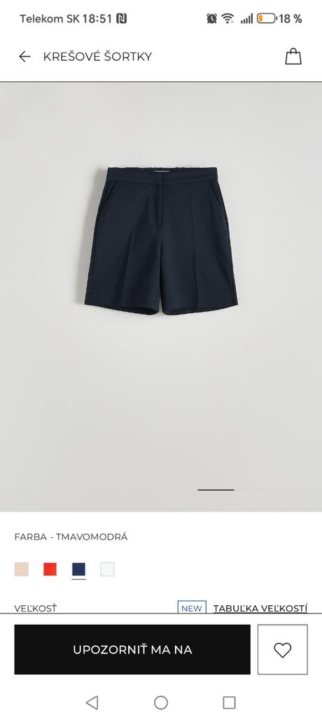 Reserved elegantné šortky, reserved,l