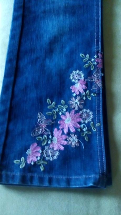 Riflove nohavice s vysivkou, mothercare,116