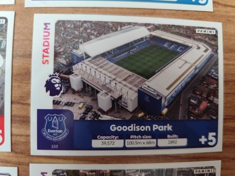 Futbalové kartičky premier league 2025 - štadióny,