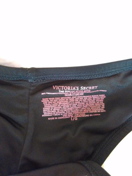 Victoria's secret cierne + kvetovane bikini, victoria's secret,l