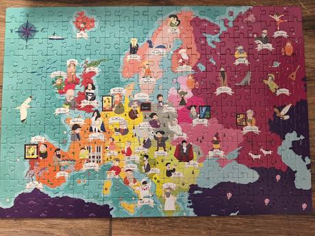 Puzzle mapa europskych osobnosti,
