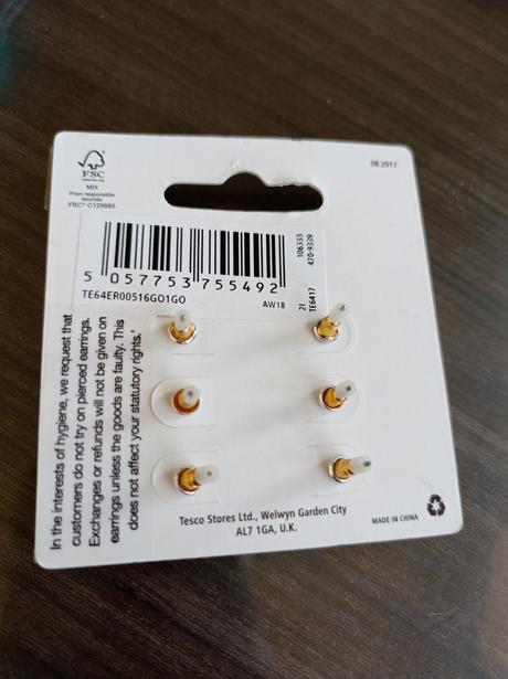 Sada náušníc 3 páry, f&f