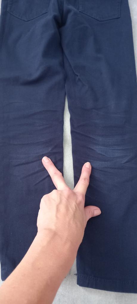 Nohavice farba tmavá modrá, 128