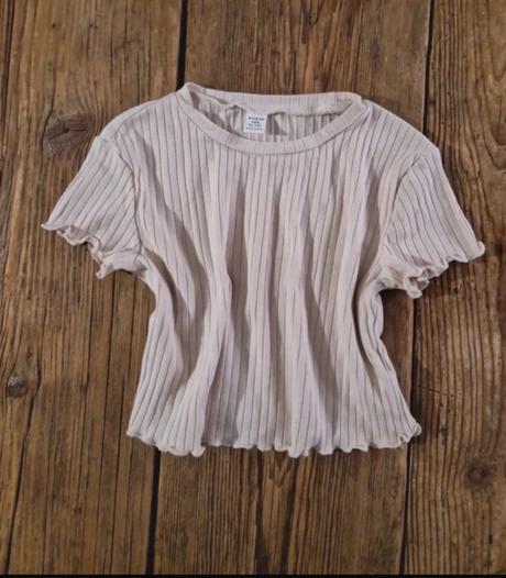 Rebrovane tricko crop, 140